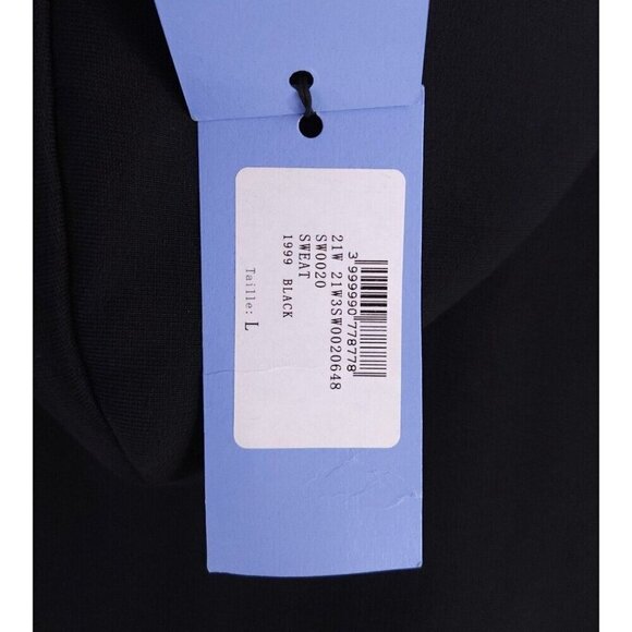 Mugler Logo Print Cropped Hoodie Size L Unisex Black - Picture 11 of 16